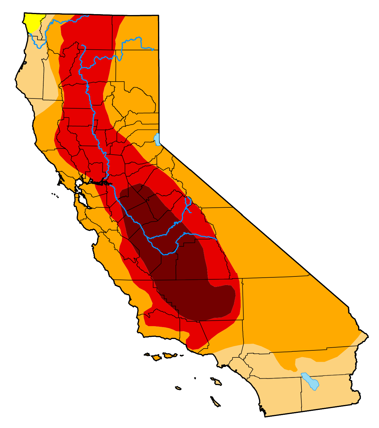 CA Drought Conditions Dec 11 2022